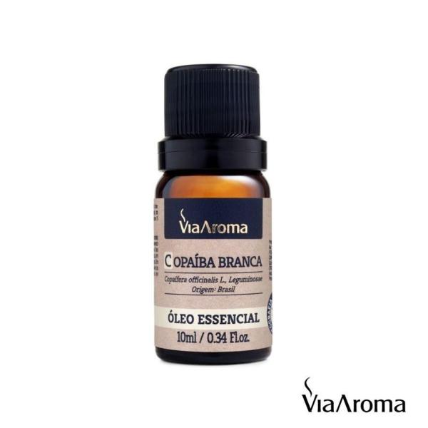 Imagem de Óleo Essencial Copaiba Branca Via Aroma Para Aromaterapia Puro e Natural 10 Ml