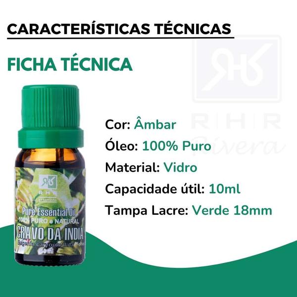 Imagem de Óleo Essencial Cravo Da Índia Folhas 10ml - 100% Puro