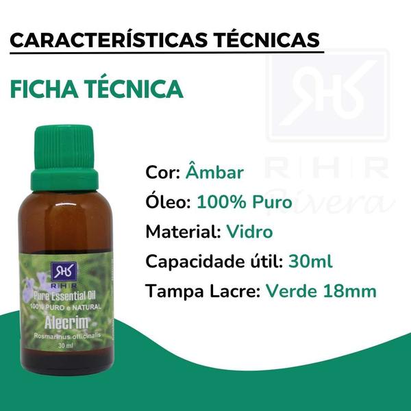 Imagem de Óleo Essencial De Alecrim 30ml - 100% Puro