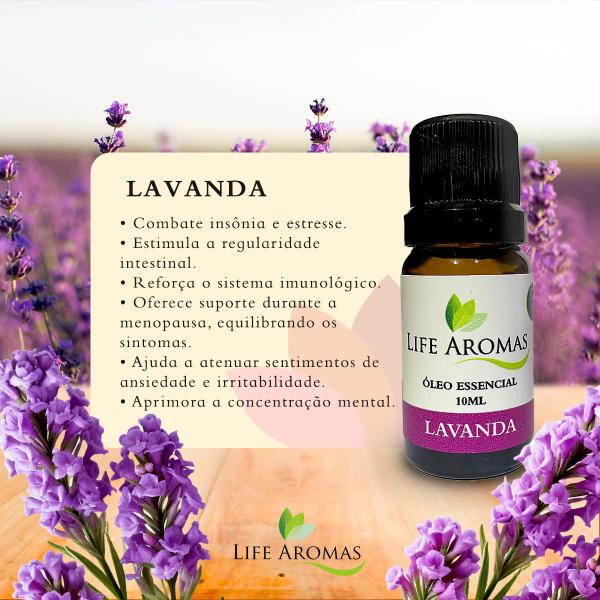 Óleo Essencial de Lavanda Aroma Aromatizador Difusor 100% Puro Natural Premium - Life Aromas Imagem de Óleo Essencial de Lavanda Aroma Aromatizador Difusor 100% Puro Natural Premium