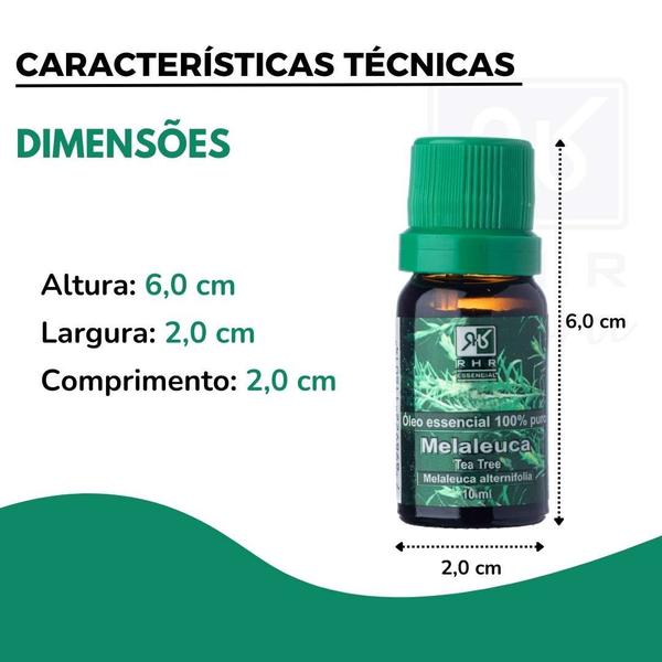 Imagem de Óleo Essencial De Melaleuca Para Caspa Capilar 10ml