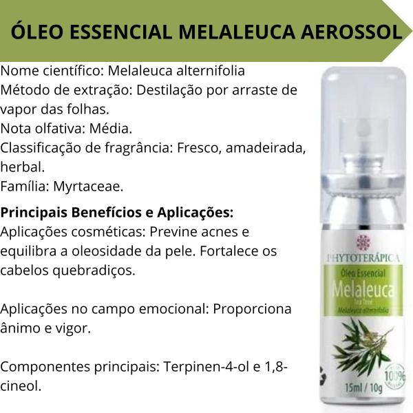 Imagem de Óleo Essencial de Melaleuca Puro 10ml em Aerossol - Phytoterápica -