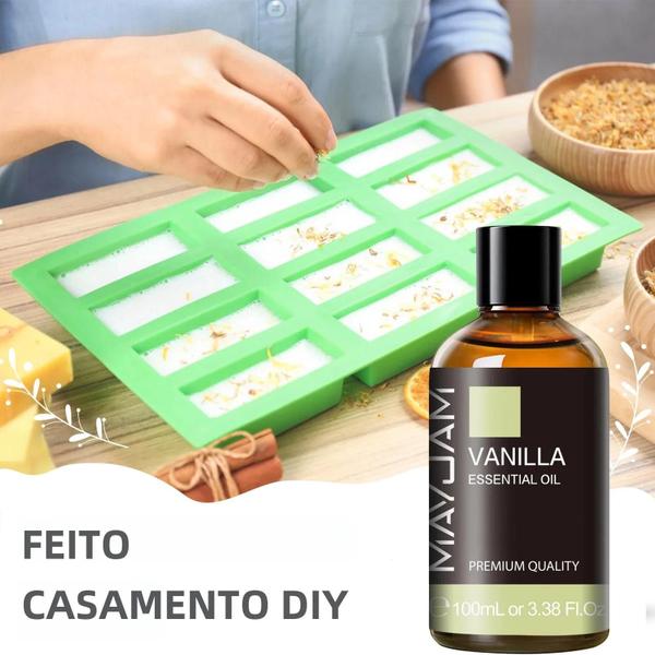 Imagem de Óleo Essencial de Sândalo, Lavanda, Eucalipto e Baunilha (100ml) com Conta-Gotas