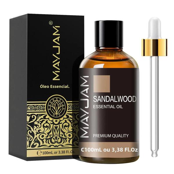 Óleo Essencial de Sândalo, Lavanda, Eucalipto e Baunilha (100ml) com Conta-Gotas Imagem de Óleo Essencial de Sândalo, Lavanda, Eucalipto e Baunilha (100ml) com Conta-Gotas