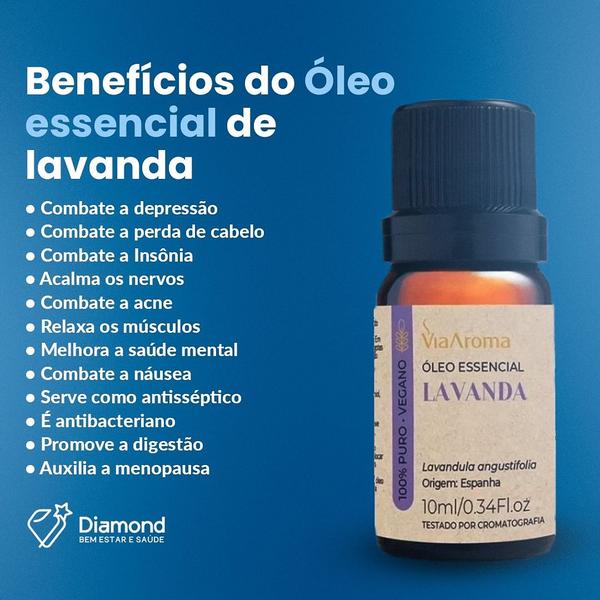 Imagem de Óleo Essencial Lavanda 100% Natural 10ml Via Aroma