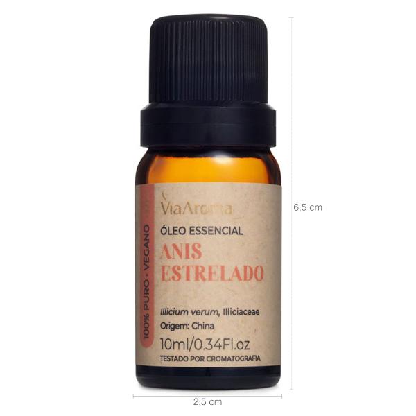 Imagem de Óleo Essencial Para Aromatizador 100% Natural Via Aroma 10ml Anis Estrelado