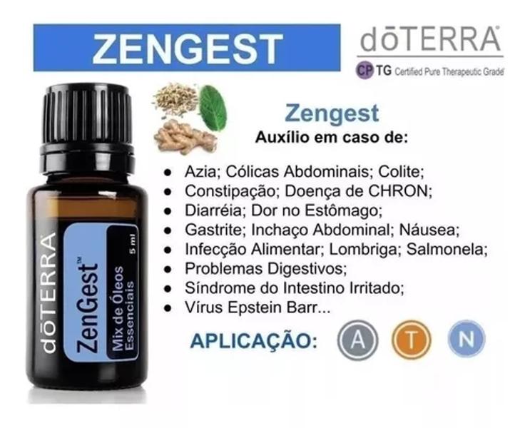 Imagem de Óleo essencial Zengest 5ML Suporte inchaço, gases, azia, náusea, indigestão, refluxo, cólica