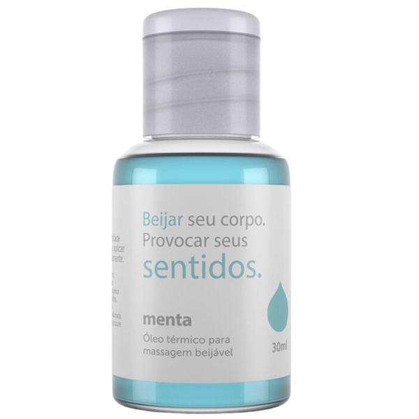 Imagem de Óleo Gel Corporal Intimo Beijável Esquenta Hot Menta 30ml