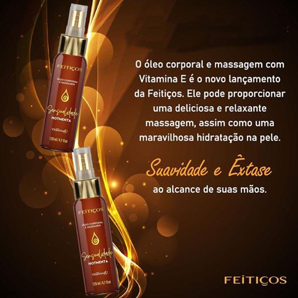 Imagem de Oleo Massagem Relaxante Spray Hot Menta Com Vitamina E 120ml