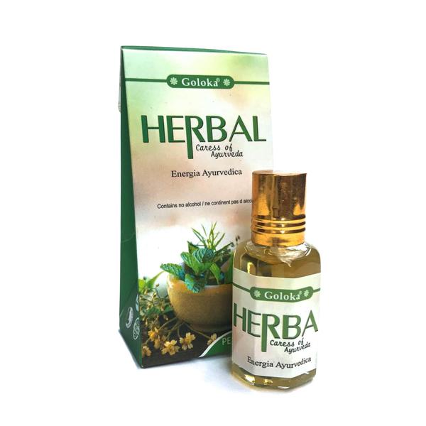 Óleo Perfumado Indiano Goloka Herbal 10ml Imagem de Óleo Perfumado Indiano Goloka Herbal 10ml