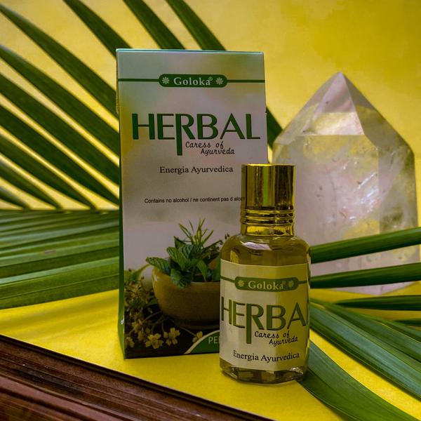 Óleo Perfumado Indiano Goloka Herbal 10ml Imagem de Óleo Perfumado Indiano Goloka Herbal 10ml