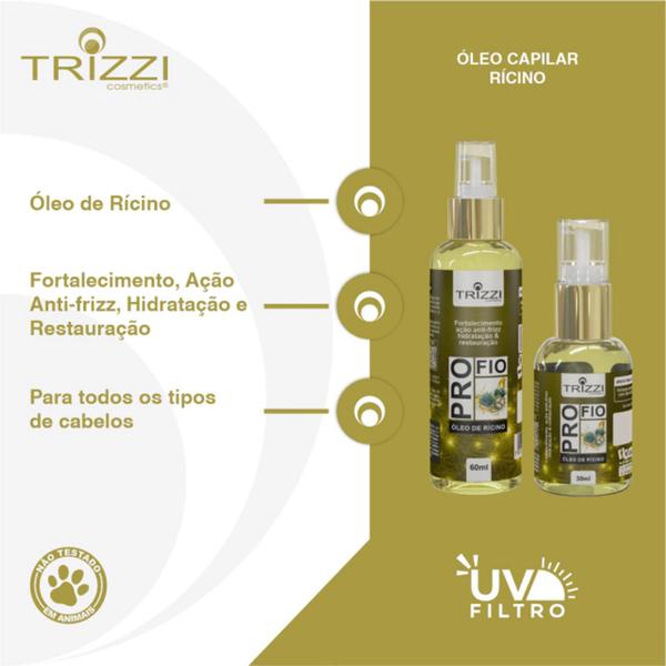 Imagem de Óleo Reparador de Rícino Pro Fio 60ml Trizzi