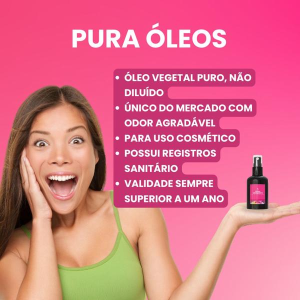 Óleo Rosa Mosqueta Puro Natural 60ml Clareador De Virilha - Pura Óleos Imagem de Óleo Rosa Mosqueta Puro Natural 60ml Clareador De Virilha