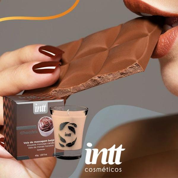 Imagem de Óleo Sensual Beijável Vela Sabor Chocolate 40g Massagem Sensual