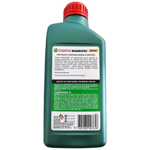 Imagem de Óleo Sintético 5W40 Castrol Magnatec A3 B4 50888 1 Litro