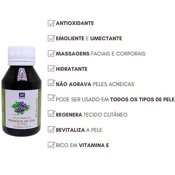 Imagem de Oleo Vegetal de Semente de UVA 100ML - RHR (100% Puro)