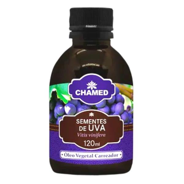 Óleo Vegetal de Sementes de Uva 120ml Chamed 2 Frascos - Chamel Imagem de Óleo Vegetal de Sementes de Uva 120ml Chamed 2 Frascos
