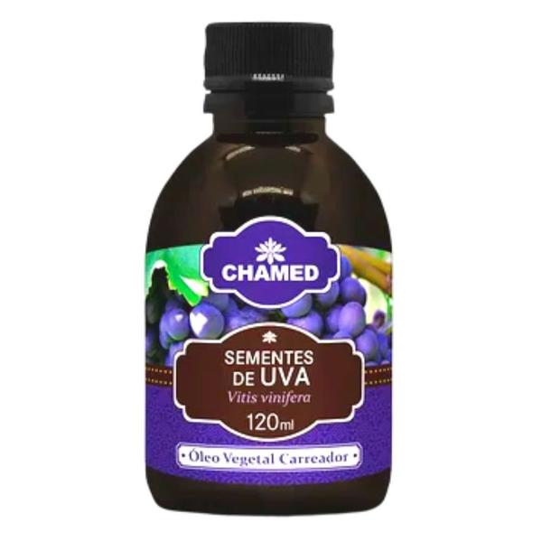Óleo Vegetal de Sementes de Uva 120ml Chamed 3 Frascos - Chamel Imagem de Óleo Vegetal de Sementes de Uva 120ml Chamed 3 Frascos