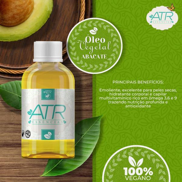 Óleo Vegetal Mineral 100% Natural Abacate 100Ml - Atr Essencias Imagem de Óleo Vegetal Mineral 100% Natural Abacate 100Ml