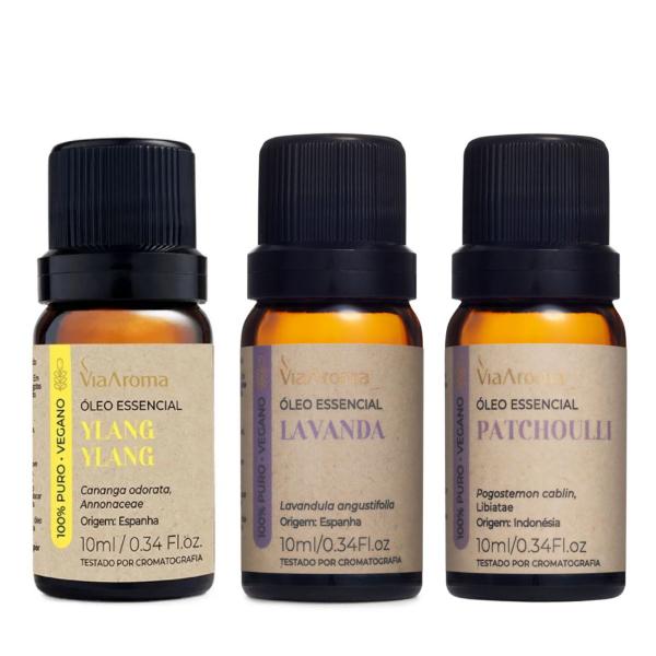 Imagem de Óleos Essenciais Lavanda, Ylang Ylang e Patchoulli Para Ansiedade e Estresse