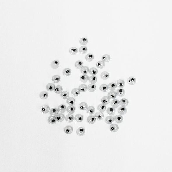 Olho Móvel 7mm Preto Com 100 Unidades - KIT Imagem de Olho Móvel 7mm Preto Com 100 Unidades