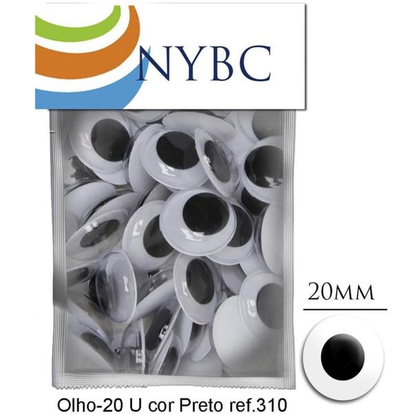 OLHO Móvel para Artesanato 20MM Preto - Pacote com 100 Unidades - NYBC Imagem de OLHO Móvel para Artesanato 20MM Preto - Pacote com 100 Unidades