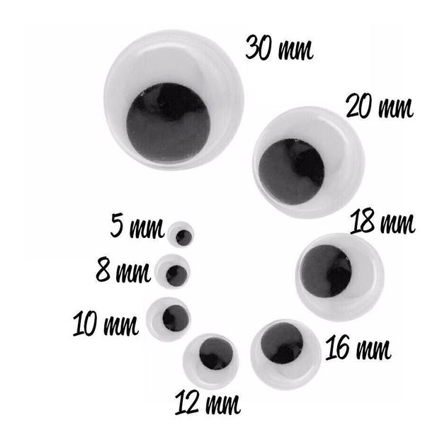 Olho Móvel Redondo Preto 12Mm Com 100 Unidades - Lns Imagem de Olho Móvel Redondo Preto 12Mm Com 100 Unidades