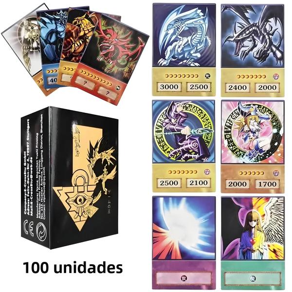 Imagem de Olhos Azuis Mágico Escuro Exodia Obelisco Ra Yu-gi-oh Cartas De Anime 100 Peças Coleção De Jogos