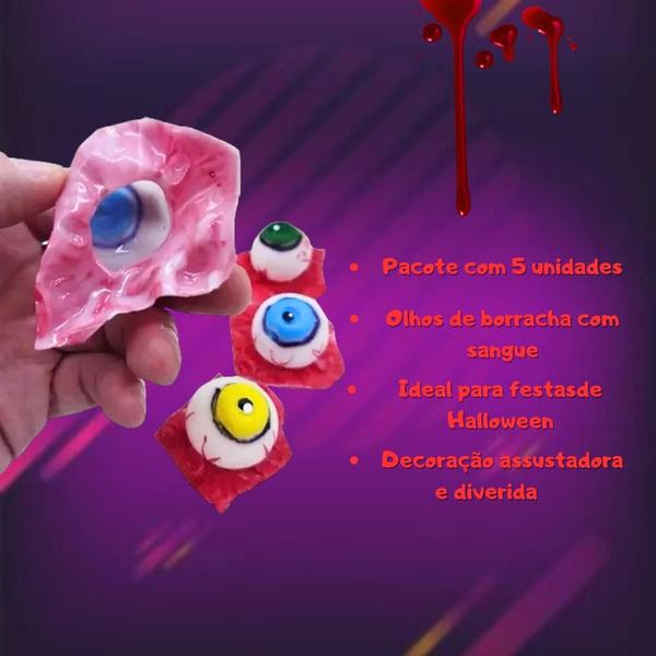 Imagem de Olhos com sangue kit C/5 unidades Halloween