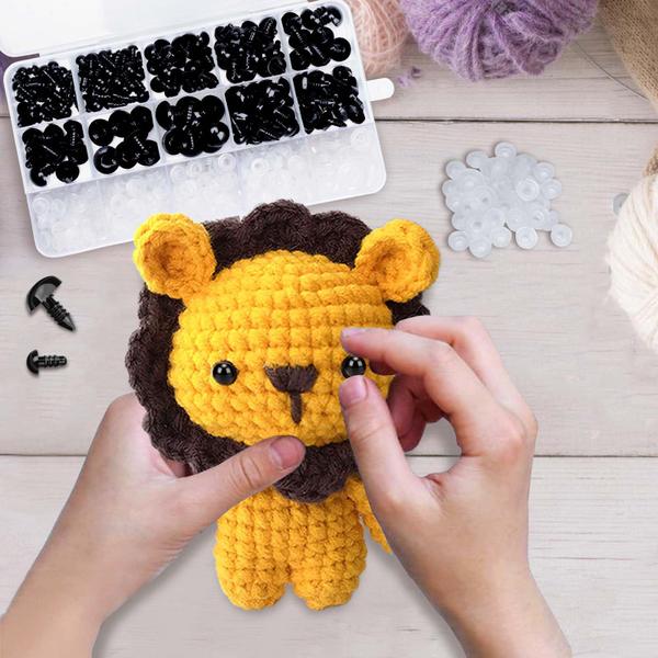 Imagem de Olhos e narizes de segurança para Amigurumi Craft Doll Black