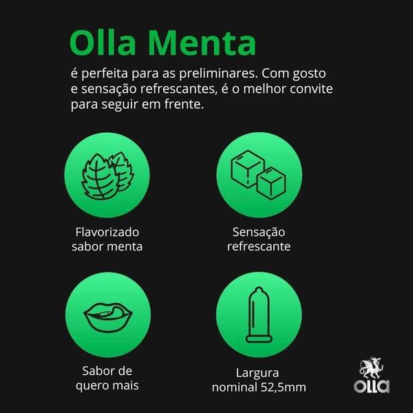 Imagem de Olla preservativo menta com 3 unidades