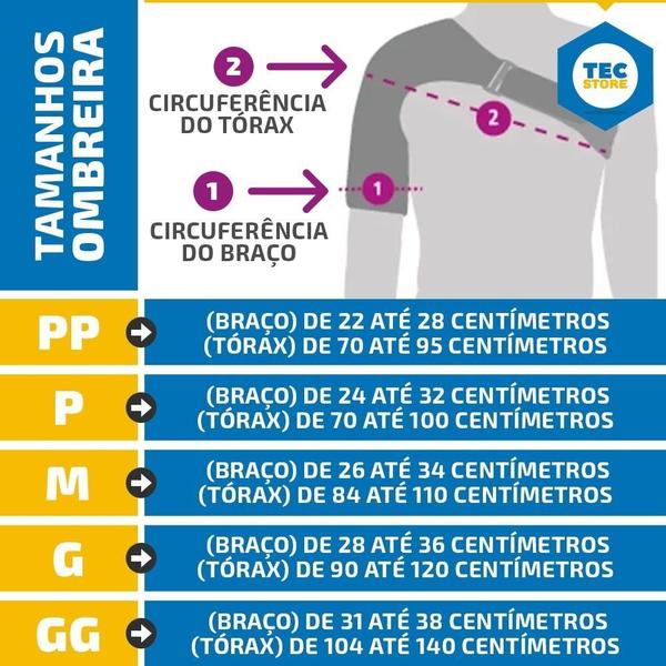 Imagem de Ombreira Ortopedica Suporte Ombro Compressão Ajuste Neoprene