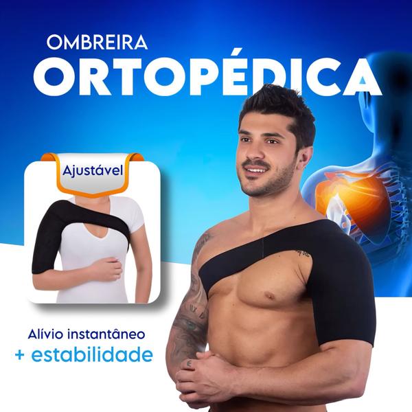 Imagem de Ombreira Ortopédica Suporte Ombro Neoprene Tensor Ajustável