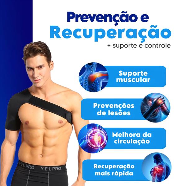 Imagem de Ombreira Ortopédica Suporte Ombro Neoprene Tensor Ajustável