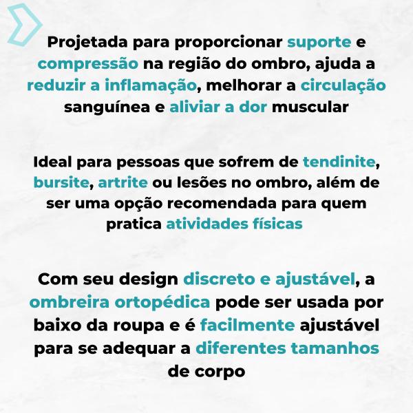 Imagem de Ombreira Suporte de Ombro Protetor Bilateral Neoprene Ajustável Resistente Treino Fitness Academia