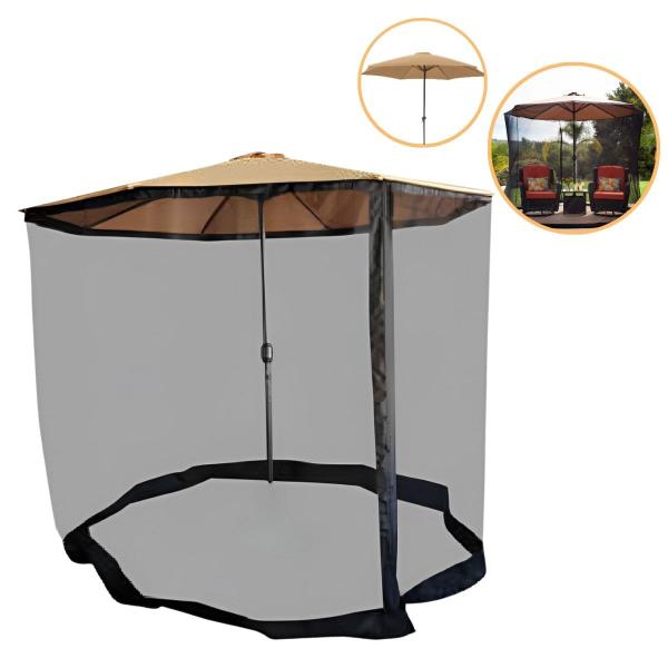 Ombrelone Base Central Redondo 3.3m com Tela Mosqueteiro Praia Jardim Bege Importway Iwobctm-330 Imagem de Ombrelone Base Central Redondo 3.3m com Tela Mosqueteiro Praia Jardim Bege Importway Iwobctm-330