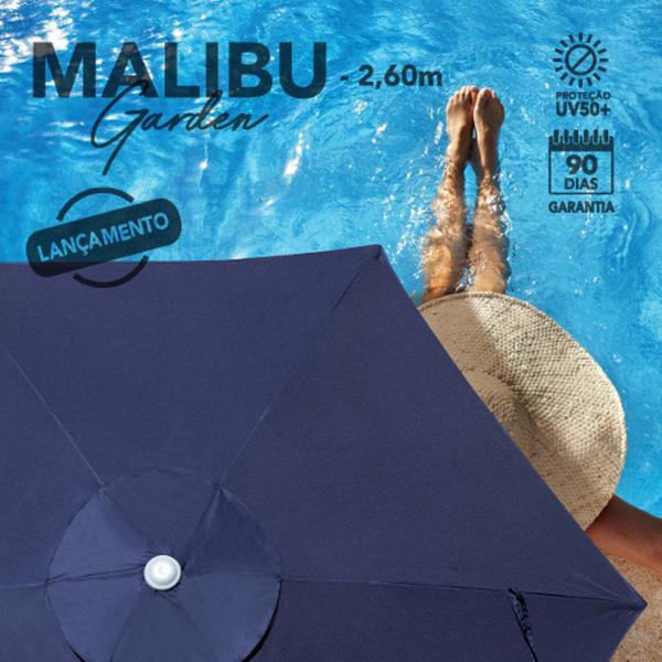 Imagem de Ombrelone Guarda Sol 2,6m Sombreiro Alumínio Malibu Garden Jardim Praia Piscina Camping Bege - 1900 Tobee