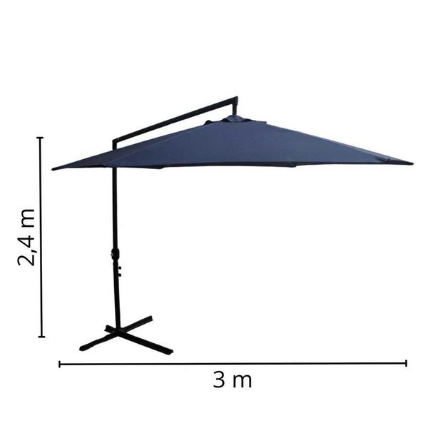 Imagem de Ombrelone Importway Suspenso 3m IWOS-300 AZ - Azul