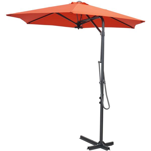 Ombrelone Lateral Suspenso 2,7m Jardim Alumínio com Base Led Manivela Vermelho Importway Iwobll-270 Imagem de Ombrelone Lateral Suspenso 2,7m Jardim Alumínio com Base Led Manivela Vermelho Importway Iwobll-270