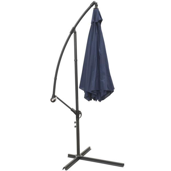Ombrelone Lateral Suspenso 3M Jardim de Alumínio com Base Manivela e Capa Importway IWOBL-300 Imagem de Ombrelone Lateral Suspenso 3M Jardim de Alumínio com Base Manivela e Capa Importway IWOBL-300