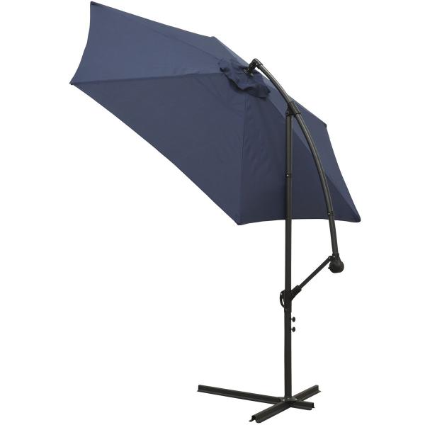Ombrelone Lateral Suspenso 3M Jardim de Alumínio com Base Manivela e Capa Importway IWOBL-300 Imagem de Ombrelone Lateral Suspenso 3M Jardim de Alumínio com Base Manivela e Capa Importway IWOBL-300