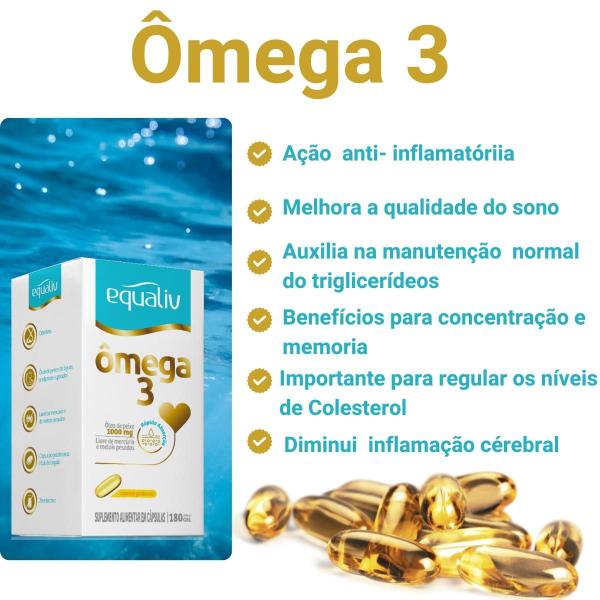 Imagem de Ômega 3 1000mg Livre De Metais Pesados 180 Cáps Equaliv