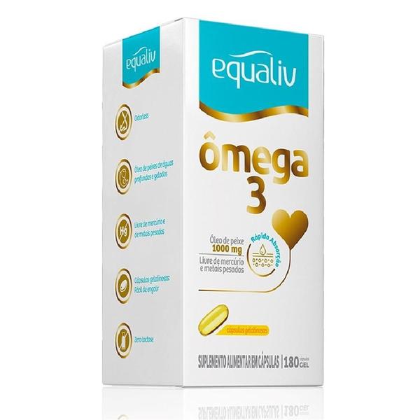 Imagem de Ômega 3 1000mg Livre de Metais Pesados 180 Cápsulas Equaliv