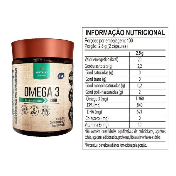 Imagem de Ômega 3 200 Caps - Nutrify - Neutro