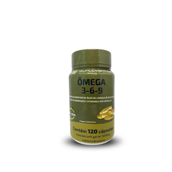 Imagem de Omega 3 6 9 Peixe Borragem E Linhaca Hf Suplementos 120Caps