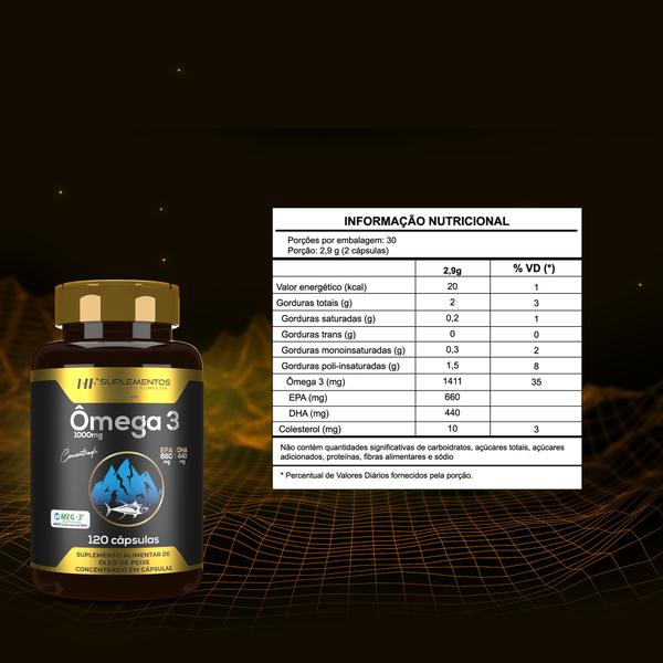 Imagem de Omega 3 concentrado meg 3 120 caps hf suplementos 