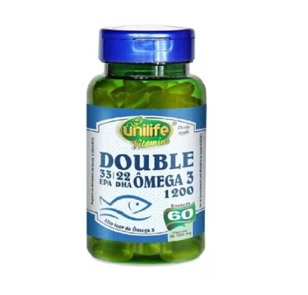 Imagem de Omega 3 Double Epa Dha Oleo De Peixe 1200mg Suplemento 60cap