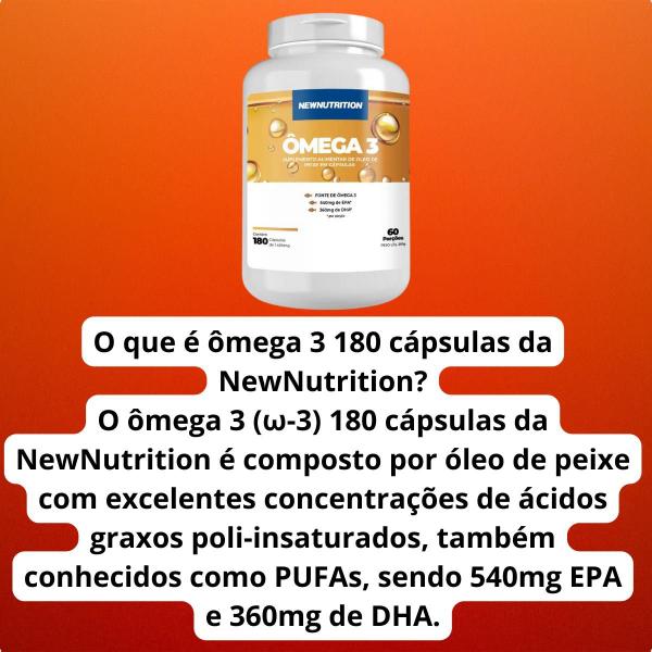 Imagem de Ômega 3 EPA DHA 180 Capsulas New Nutrition