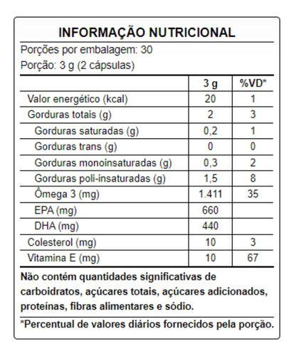 Imagem de Ômega 3 Epa Dha Com Vitamina E 60 Cápsulas Puravida