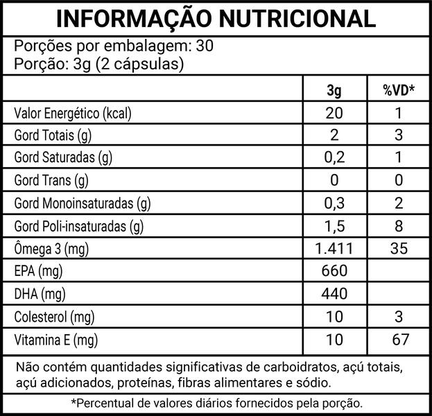 Imagem de Ômega 3 Epa Dha Com Vitamina E 60 Cápsulas Puravida